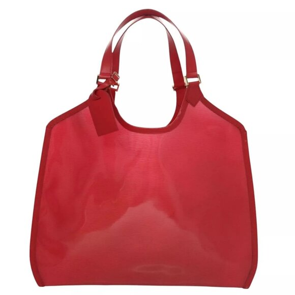 LOUIS VUITTON Epi Plage Via Hand Bag Vinyl Red Grenadine M92152 LV Auth bs20812 - Picture 7 of 15